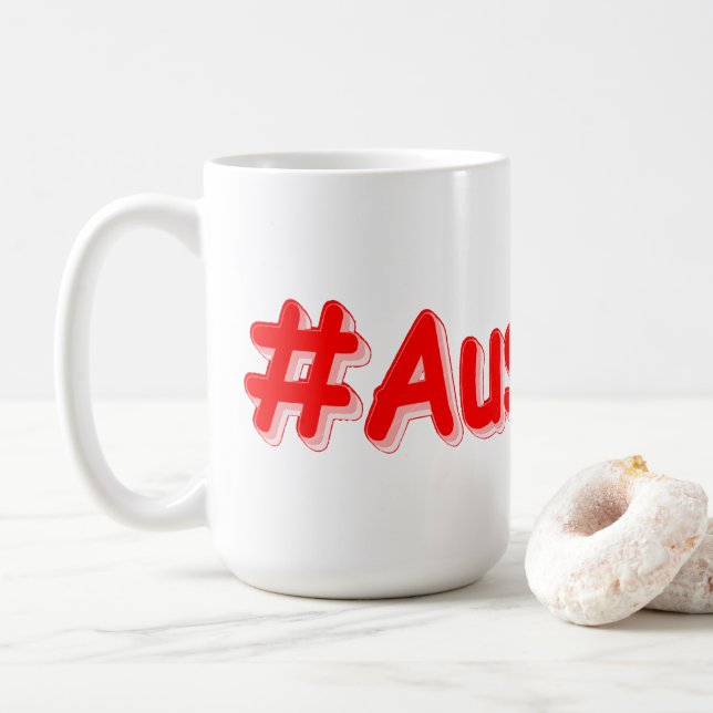 "#Australia" Cute Design. Buy Now Coffee Mug (With Donut)
