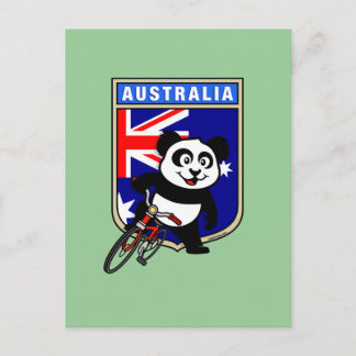 Australia Cycling Panda Postcard