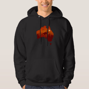 Australia Day Australian Map Flag Patriotic 2 Hoodie