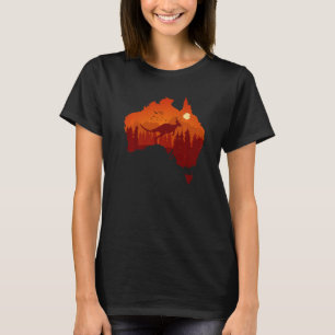Australia Day Australian Map Flag Patriotic 2 T-Shirt