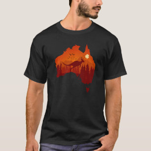 Australia Day Australian Map Flag Patriotic 2 T-Shirt