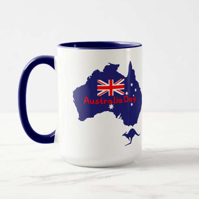 Australia Day Flag Map  Mug (Left)