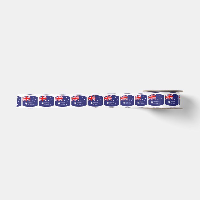 Australia Day Flag Satin Ribbon (Front)