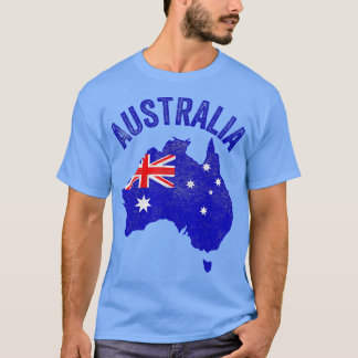 Australia Day  Funny Australian Map Flag Patriotic T-Shirt