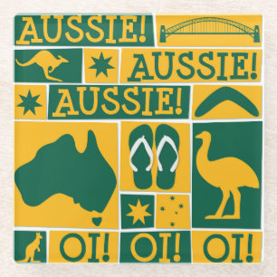 Australia Day Glass Coaster