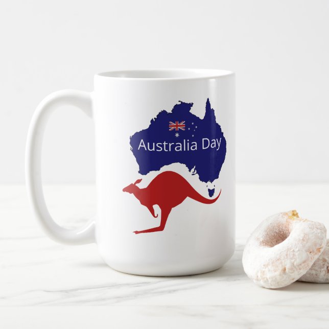 Australia Day Kangaroo Coffee Mug (With Donut)