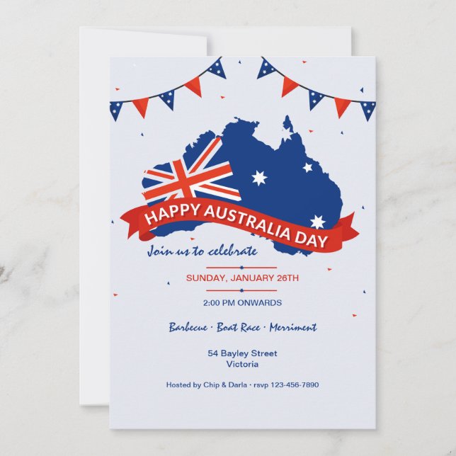 Australia Day Party Invitation (Front)