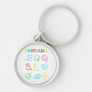 Australia Day Toddler Shirt Funny Animals Australi Key Ring