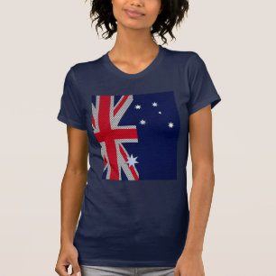 Australia Design in Carbon Fibre Chrome Style T-Shirt