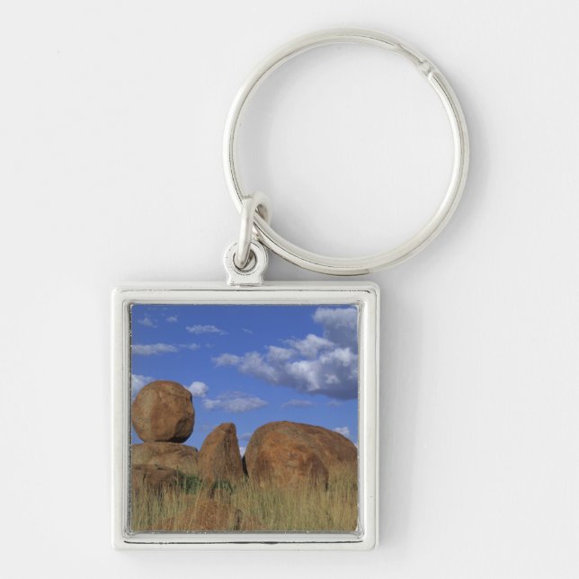 Australia, Devil's Marbles. Spherical sandstone Key Ring (Front)