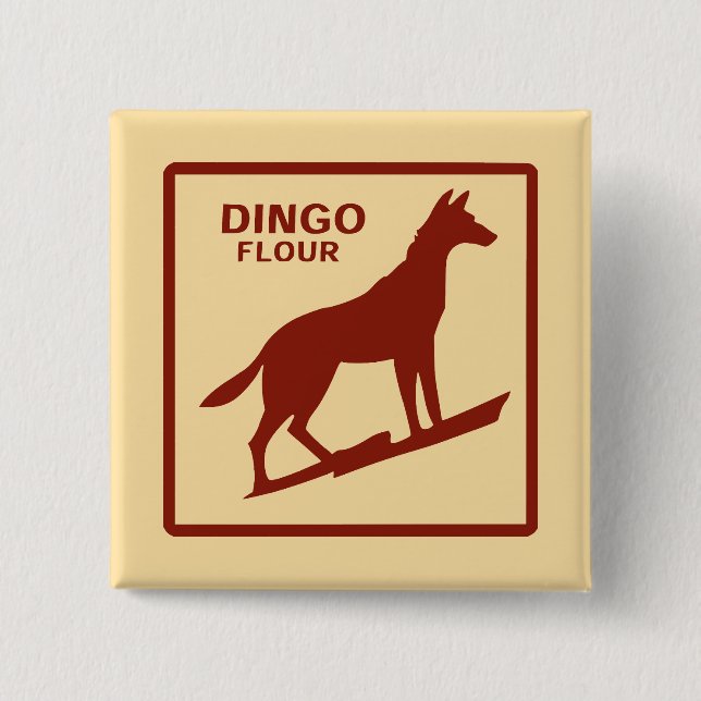 Australia - Dingo Flour 15 Cm Square Badge (Front)