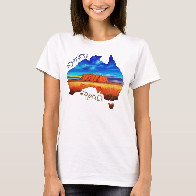 Australia, Down under, Ayers Rock, Aussie,Uluru T-Shirt (Front)
