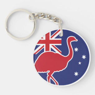 Australia Emu Australian National Animal Flag Key Ring