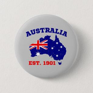 Australia Established 1901 6 Cm Round Badge