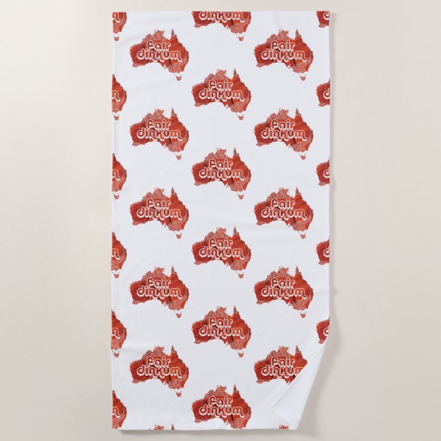 AUSTRALIA FAIR DINKUM BEACH TOWEL (Front)