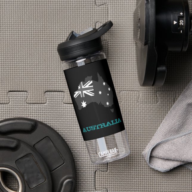 Australia Fitness & Australian coat of arms / flag Water Bottle (Gym)