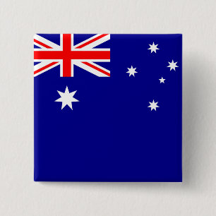 Australia Flag 15 Cm Square Badge