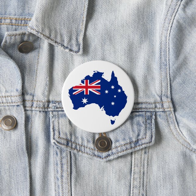 Australia flag 7.5 cm round badge (In Situ)