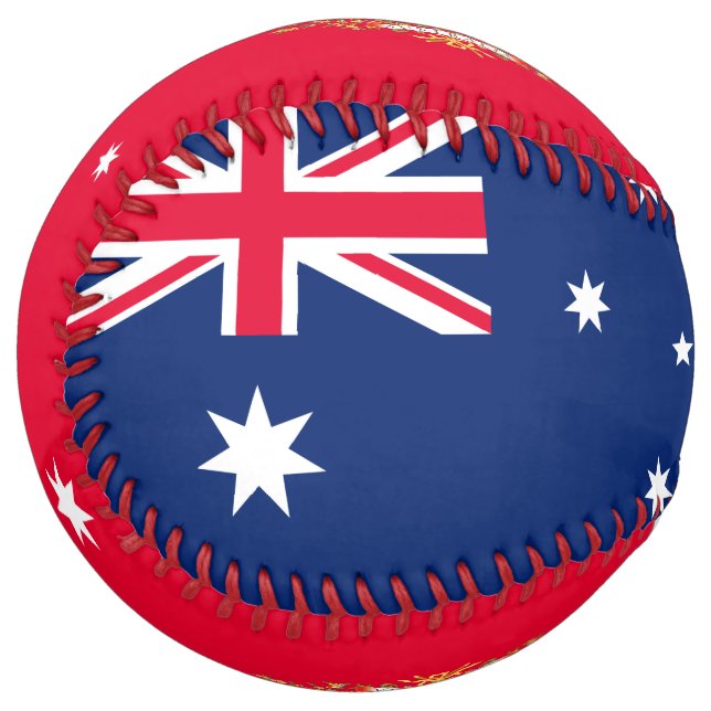 Australia Flag and Coat of Arms Patriotic Softball (Front Left)