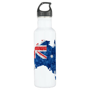 Australia Flag and Map 710 Ml Water Bottle