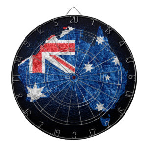 Australia Flag and Map Dartboard