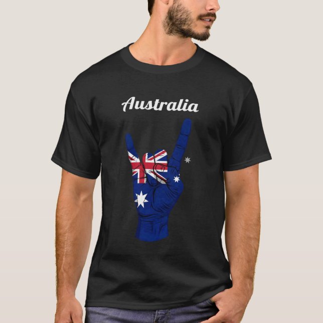Australia Flag Australian Roots T-Shirt (Front)