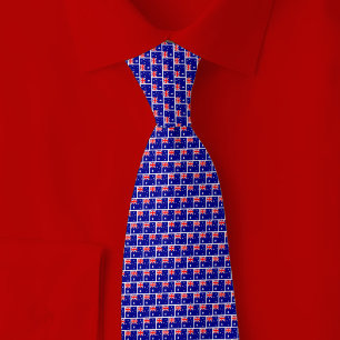 Australia Flag Brick Pattern Tie