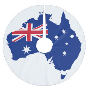 Australia flag brushed polyester tree skirt