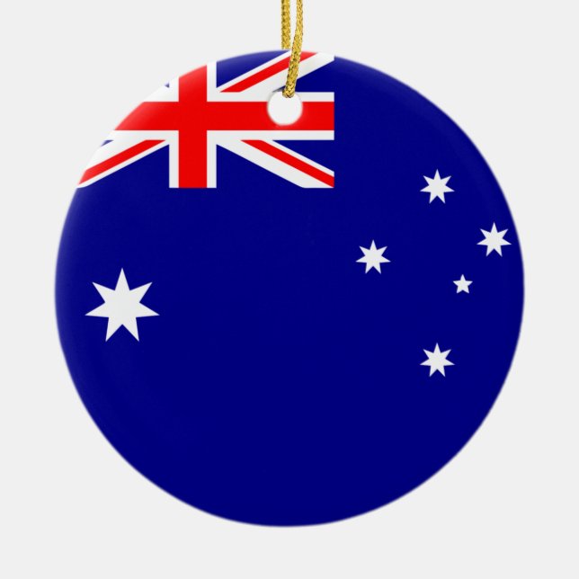 Australia Flag Ceramic Ornament (Front)