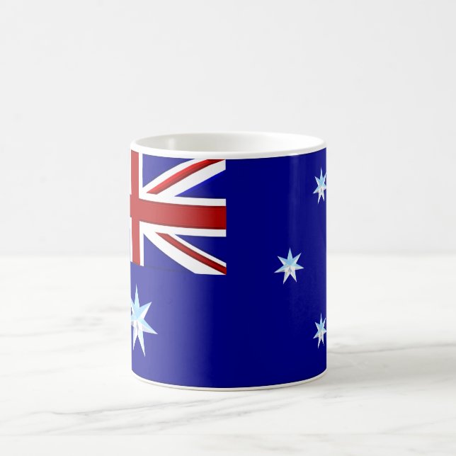 Australia Flag Chrome Coffee Mug (Center)