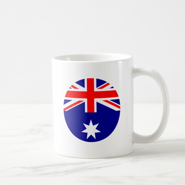 Australia Flag - Circle The MUSEUM Zazzle Coffee Mug (Right)