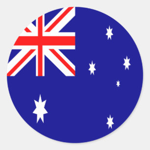 Australia Flag Classic Round Sticker