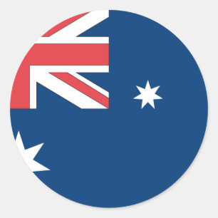 Australia Flag Classic Round Sticker