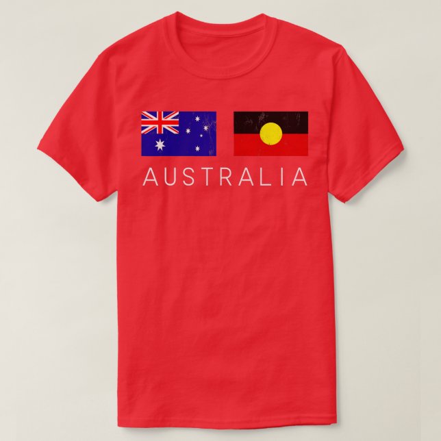 Australia Flag  Cool Australians Aboriginal Flags  T-Shirt (Design Front)