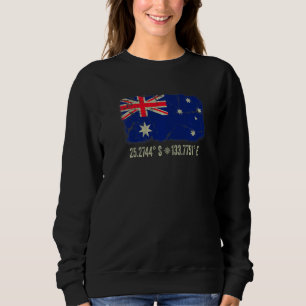Australia Flag Coordinates Men Women Australian He Sweatshirt