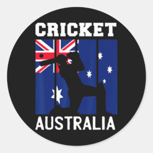 Australia Flag Cricket Fans Player Coach Australia Classic Round Sticker