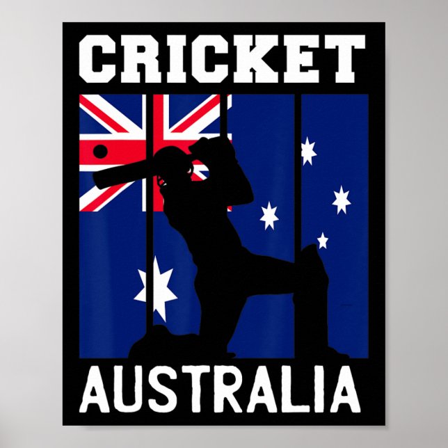 Australia Flag Cricket Fans Player Coach Australia Poster (Front)