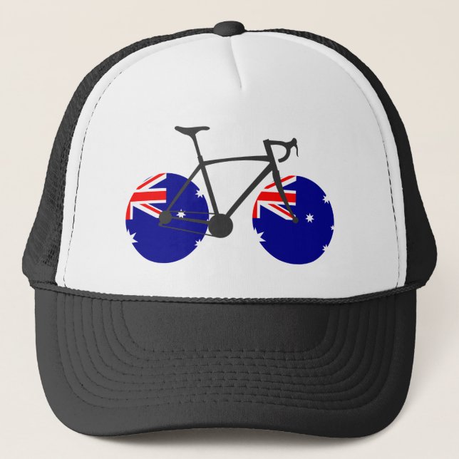 Australia Flag Cycling Trucker Hat (Front)