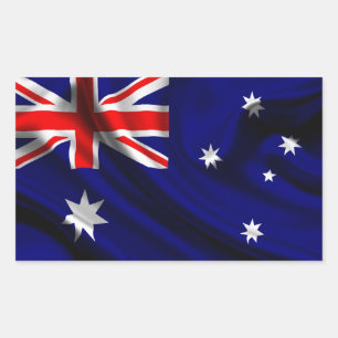 Australia Flag Fabric Rectangular Sticker