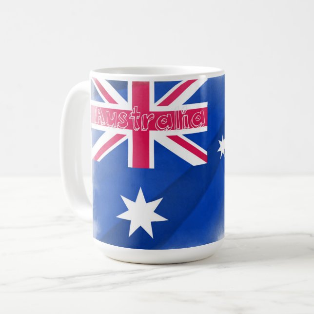 Australia Flag Fadeout Coffee Mug (Front Left)