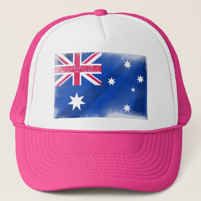 Australia Flag Fadeout Trucker Hat (Front)