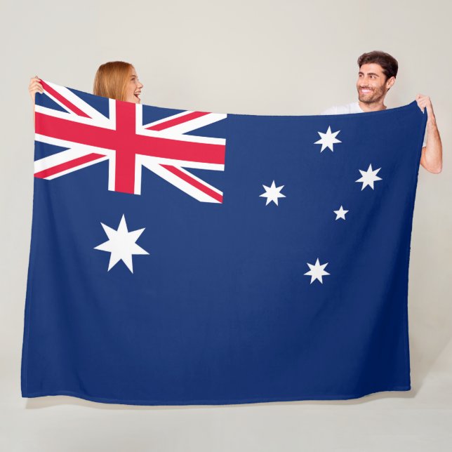 Australia Flag Fleece Blanket (In Situ)