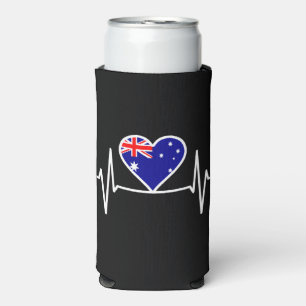 Australia Flag Heartbeat Seltzer Can Cooler