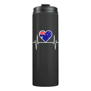 Australia Flag Heartbeat Thermal Tumbler