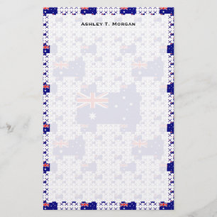 Australia Flag in Multiple Colourful Layers Stationery