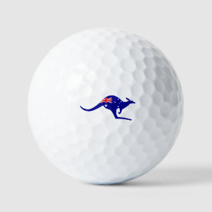 Australia Flag Kangaroo Golf Balls