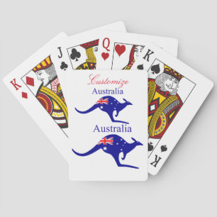 Australia Flag Kangaroo Thunder_Cove C Playing Cards