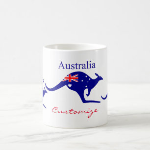 Australia Flag Kangaroo Thunder_Cove Coffee Mug