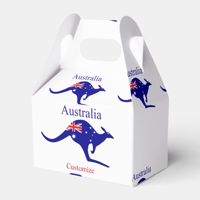 Australia Flag Kangaroo Thunder_Cove Favour Box (Front Side)