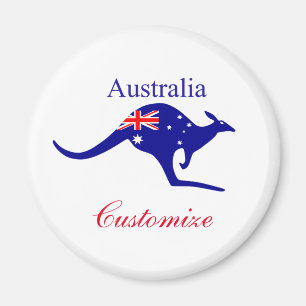 Australia Flag Kangaroo Thunder_Cove Magnet